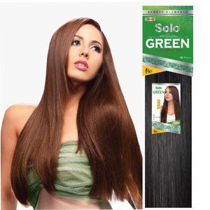 HAIR EXTENSIONS SOLO GREEN YAKI 22'' COLOR 6